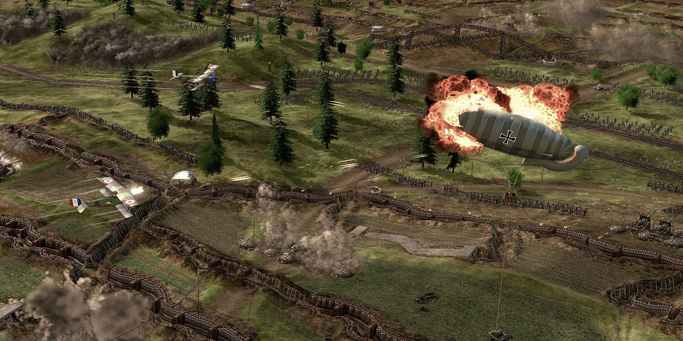 Steam screenshot, zeppelin exploding