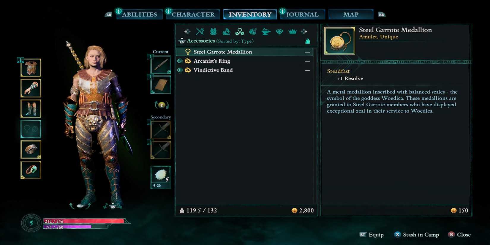 Steel Garrote Medallion in Avowed