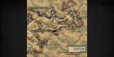 Tactics Ogre Let Us Cling Together world map