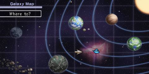The galaxy map in Rogue Galaxy