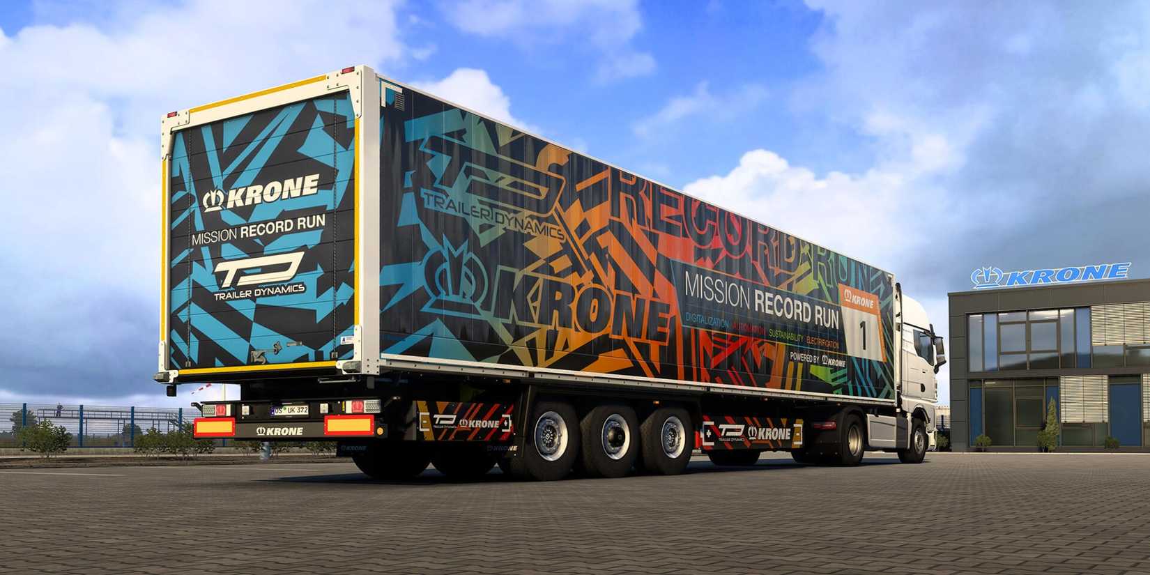 The Multicolored Krone Trailer in Euro Truck Simulator 2