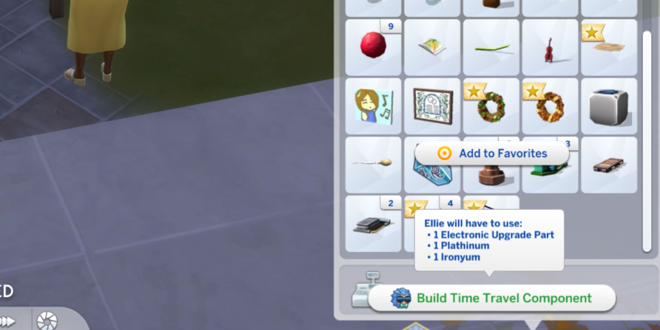 the sims 4 Build the Time Travel Component