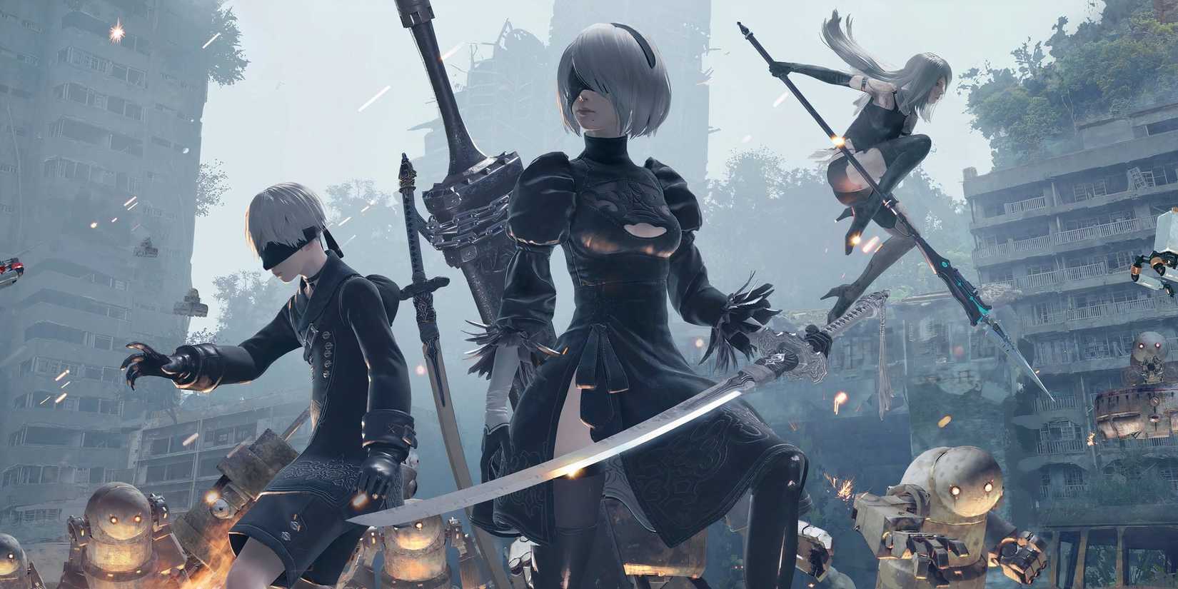 The Three Playable Characters in Nier Automata
