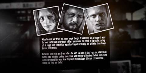 The Character Introduction Screen in This War of Mine
