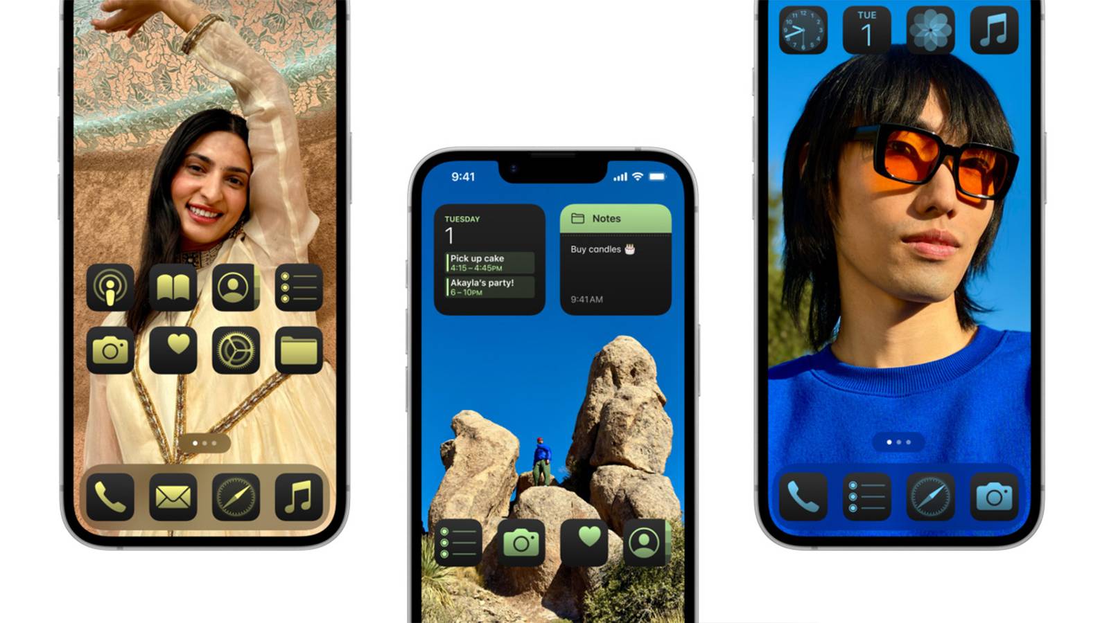 three iPhone 16e models on white background 2x1 composite