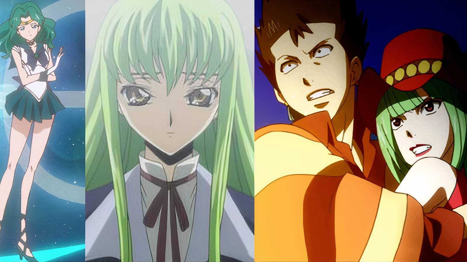 title image slit image anime girls with green hair