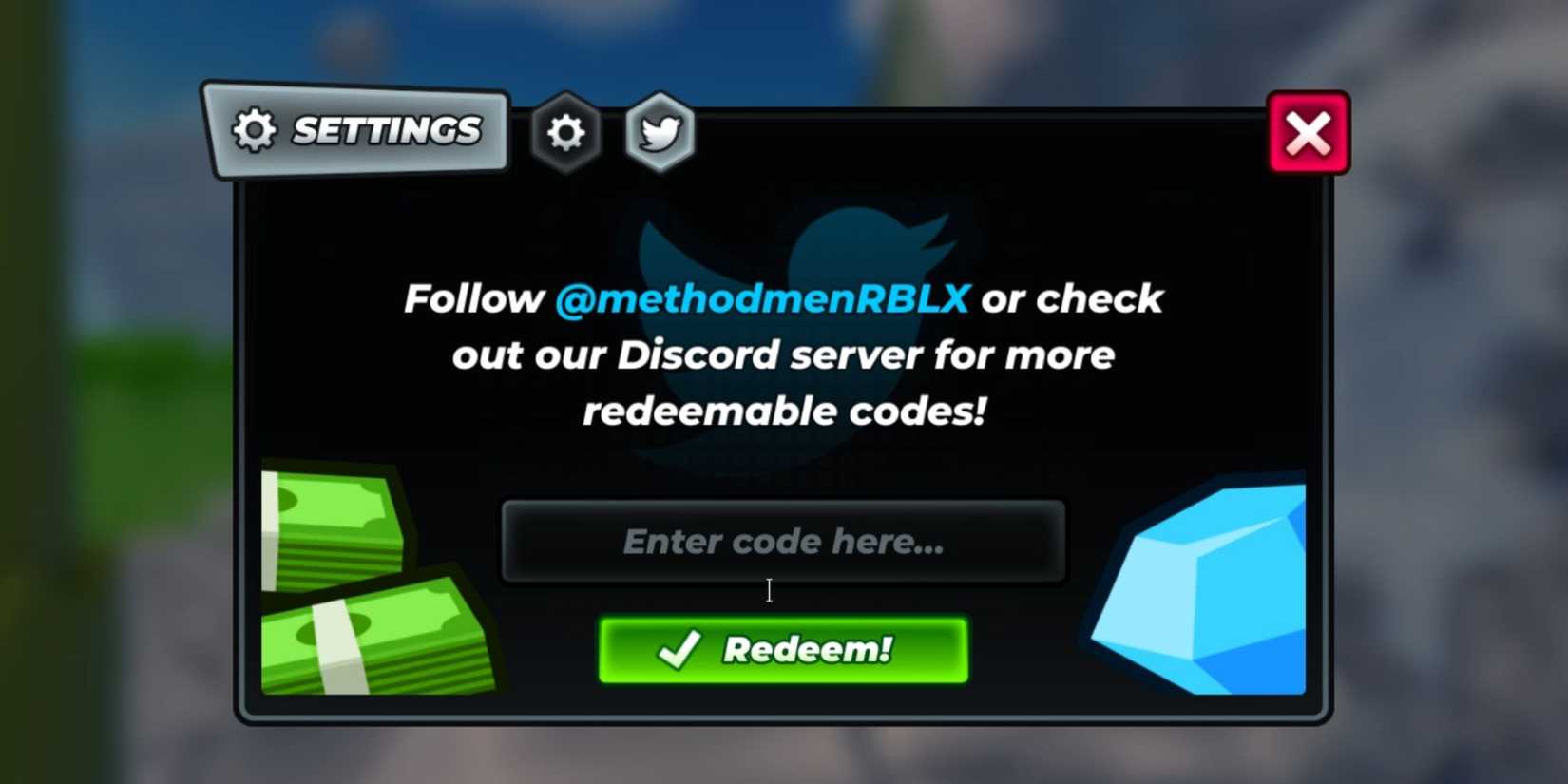 Treasure Lands the codes tab