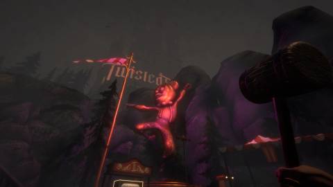 Twisted Tower Looking At Tower And Teddy Statue