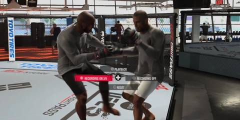 UFC 5 jab to inside leg kick 2