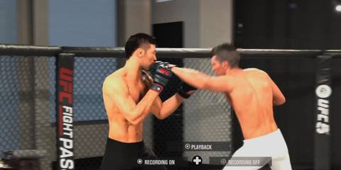 UFC 5 jab to side push kick 1