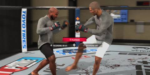 UFC 5 leg kick to straight 1