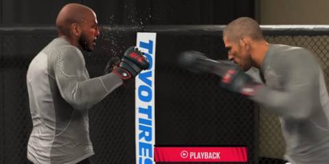 UFC 5 leg kick to straight 2