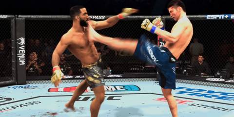 UFC 5 push kick to straight