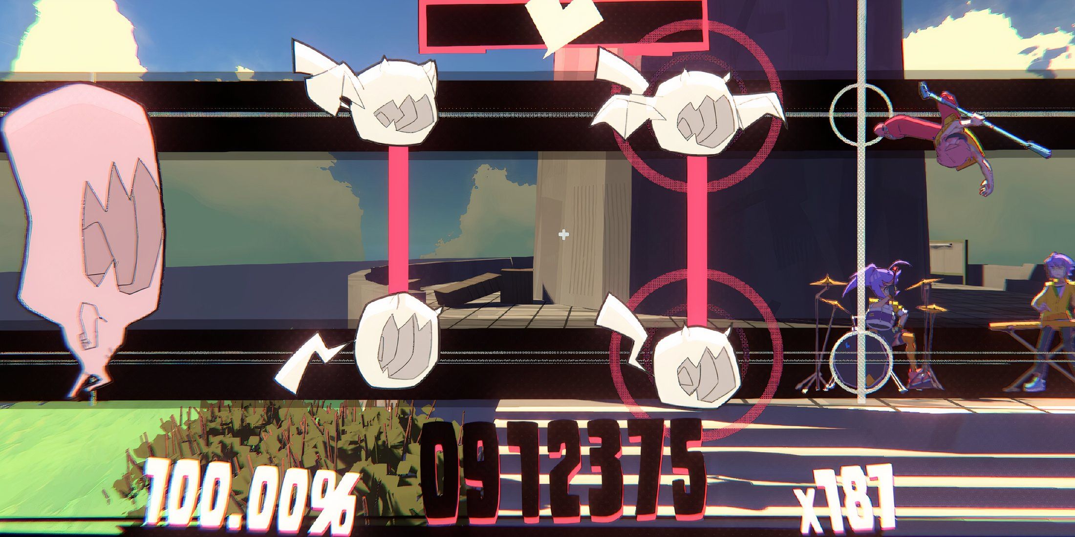 a screenshot of gameplay from the rhythm game UNBEATABLE