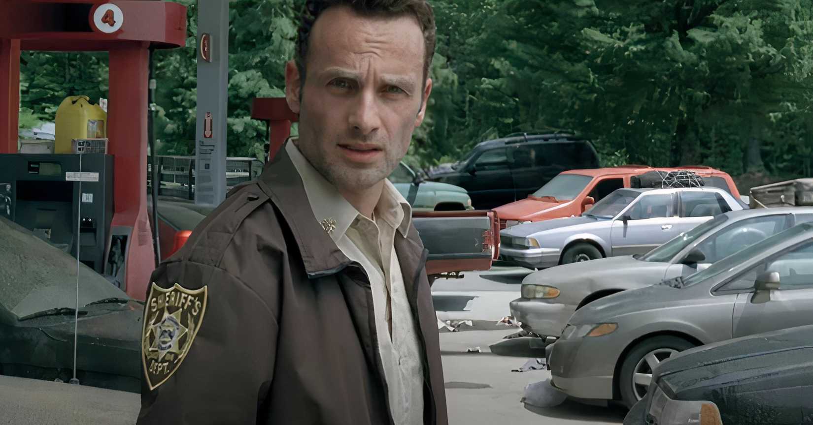 rick in the walking dead pilot episode gas station 