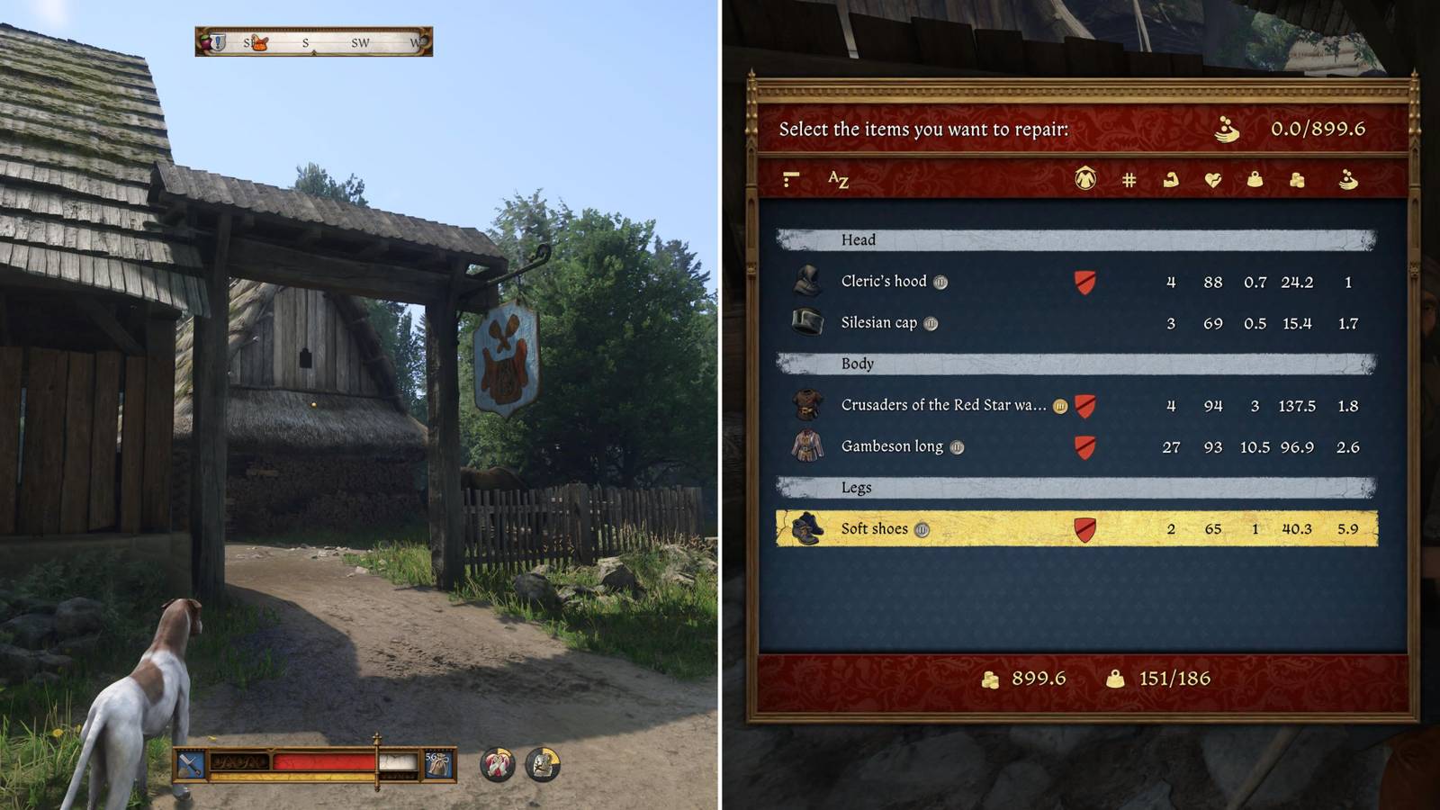 The Player Entering The Saddler & Repairing Their Shoes