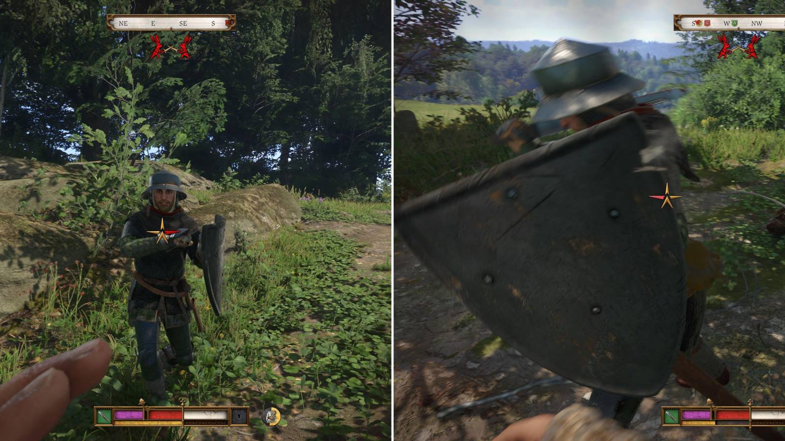 The Player Dodging An Enemy In Combat 