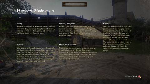 The details of Hardcore Mode in Kingdom Come: Deliverance
