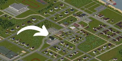 a map of downtown Bradenburg with the church of the holy redeemer marked by an arrow