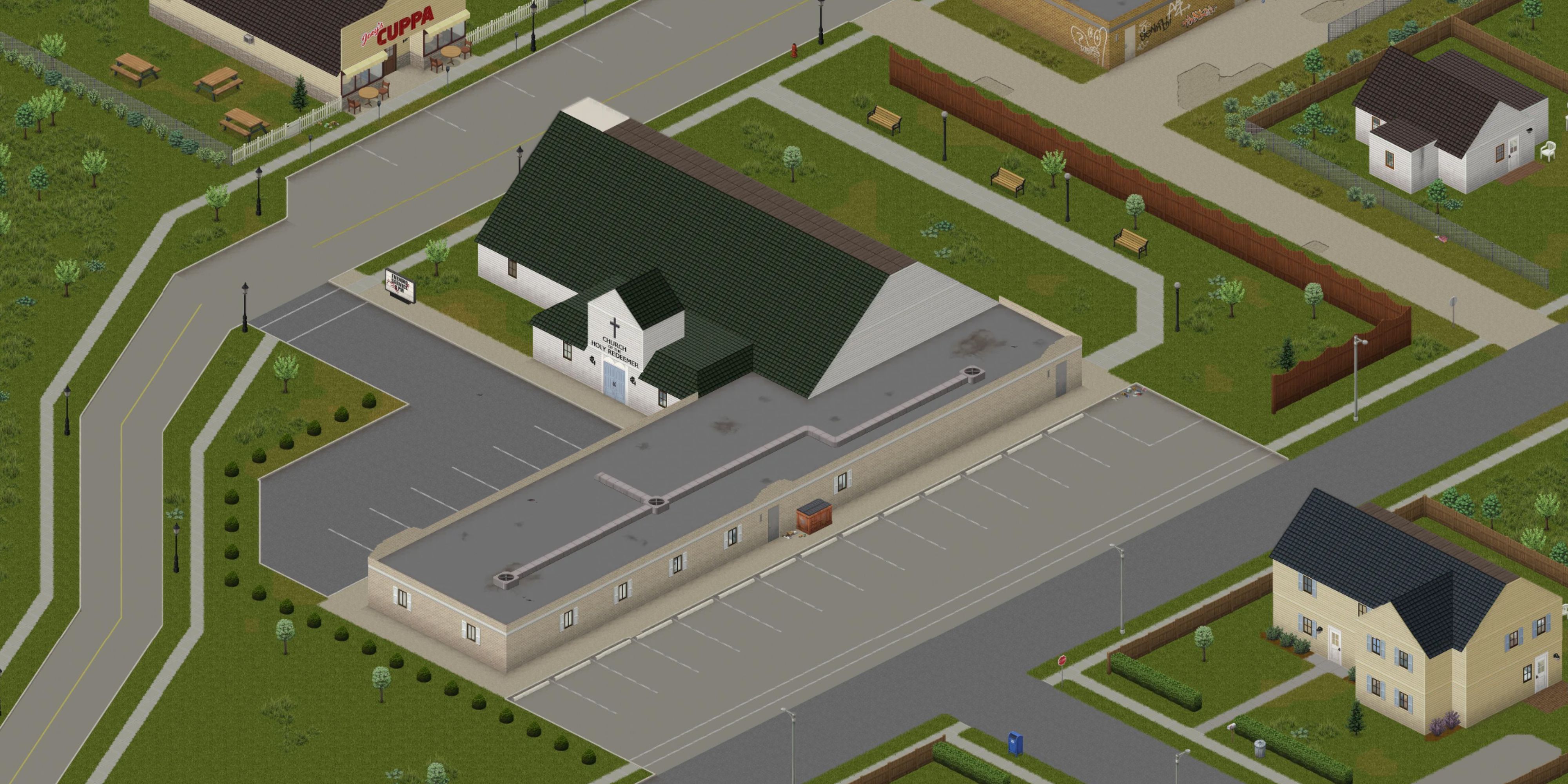 a close up of the church of the holy redeemer from project zomboid