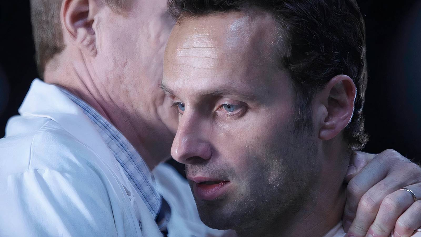 Doctor Jenner and Rick in The Walking Dead
