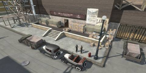 Outside a gold merchant in Omerta - City of Gangsters