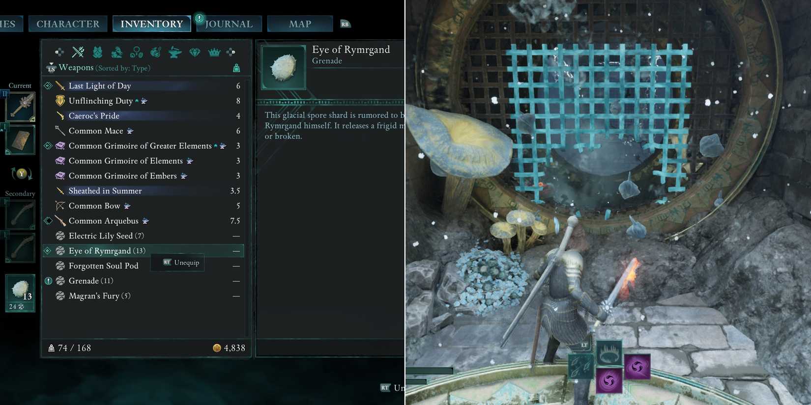 use grenades in avowed