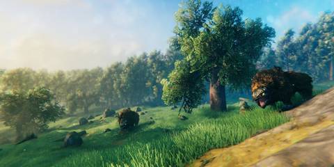 Valheim player black marble pyramid base