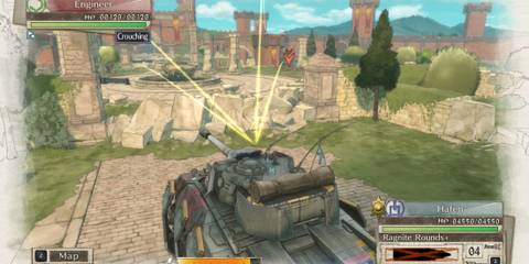 Valkyria Chronicles 4 combat in a tank