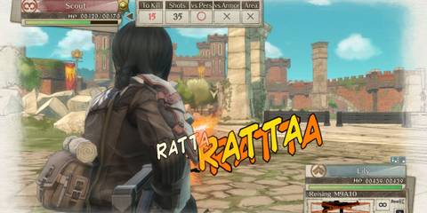 Valkyria Chronicles 4 Lily firing