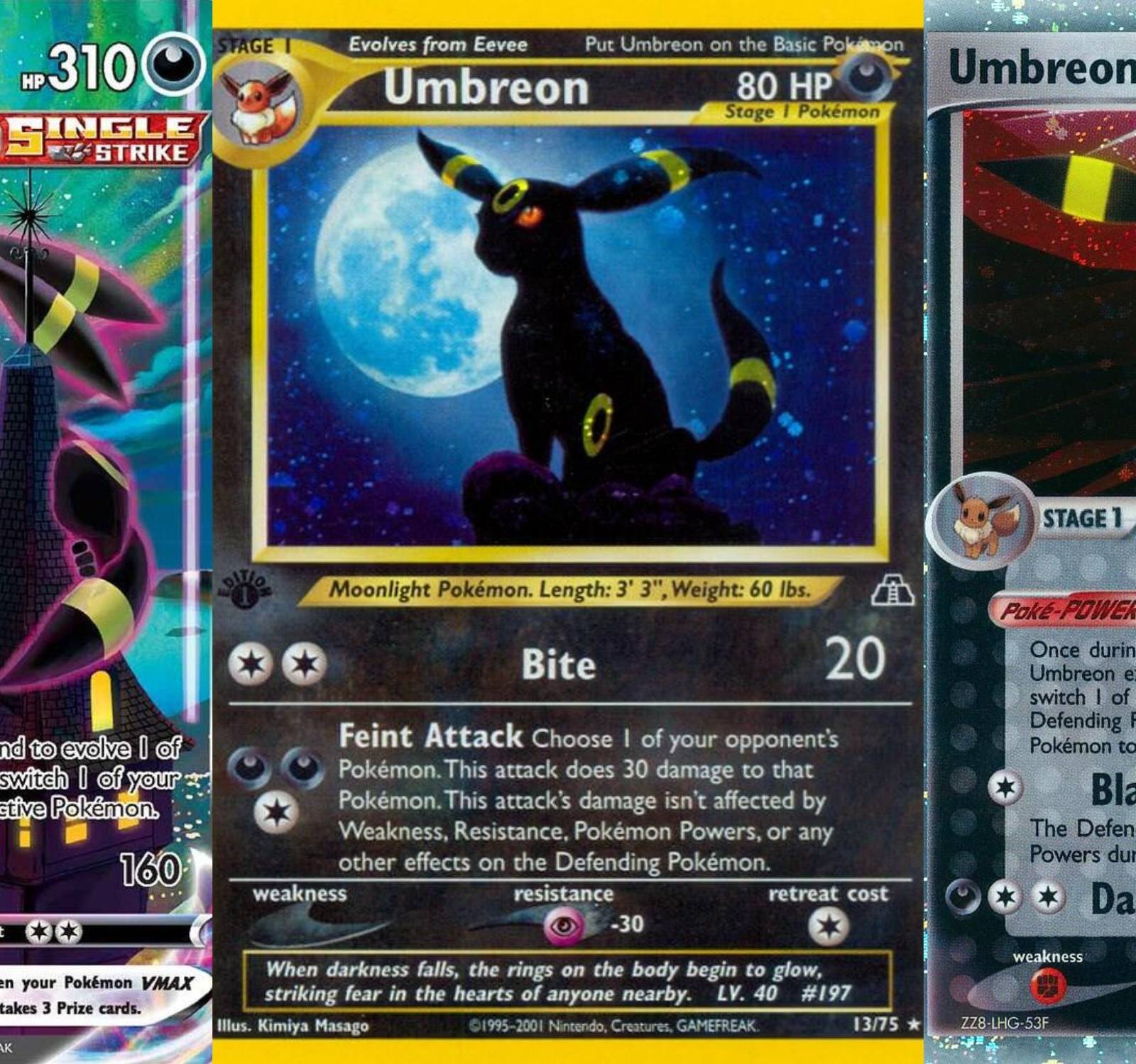 rare umbreon card Pokemon – 130/197 – Obsidian Flame Reverse Foil – Single : Toys & Games Secret Rare Card Type Rare Umbreon Pokemon Card Credit