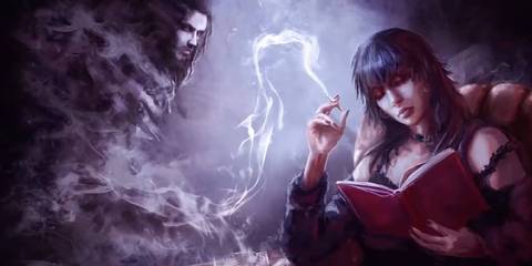 Vampire the Masquerade - Shadows of New York Julia smoking, reading a book