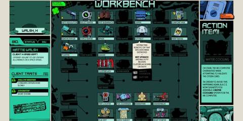 Workbench screen