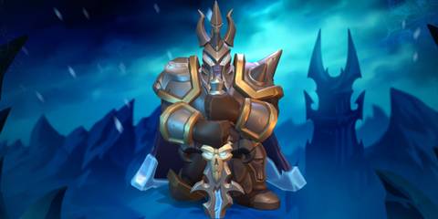 warcraft rumble lich king reveal kneeling icecrown