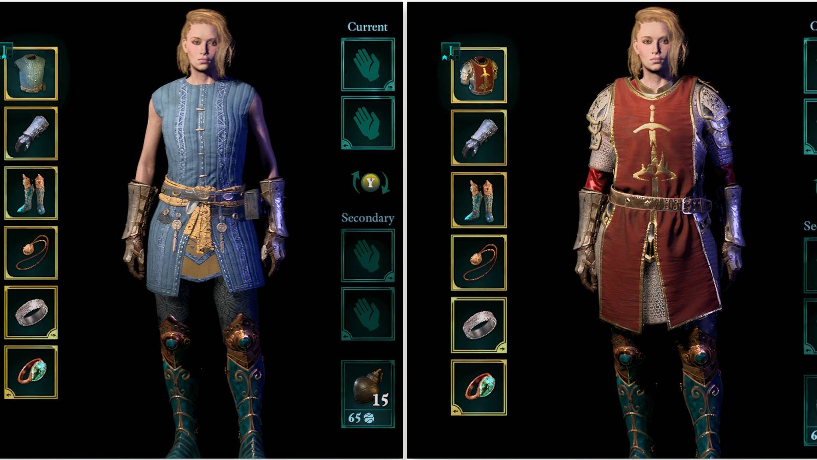 Wearing Arcanist’s Gambeson and Steel Garrote Plate armors in Avowed