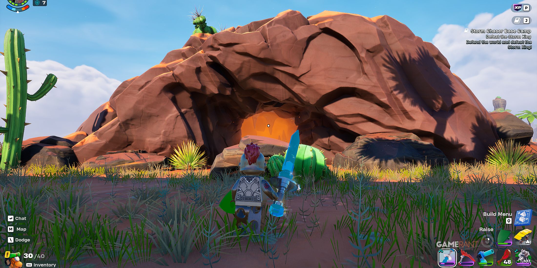 where to find Dry Valley Caves in LEGO Fortnite Odyssey 