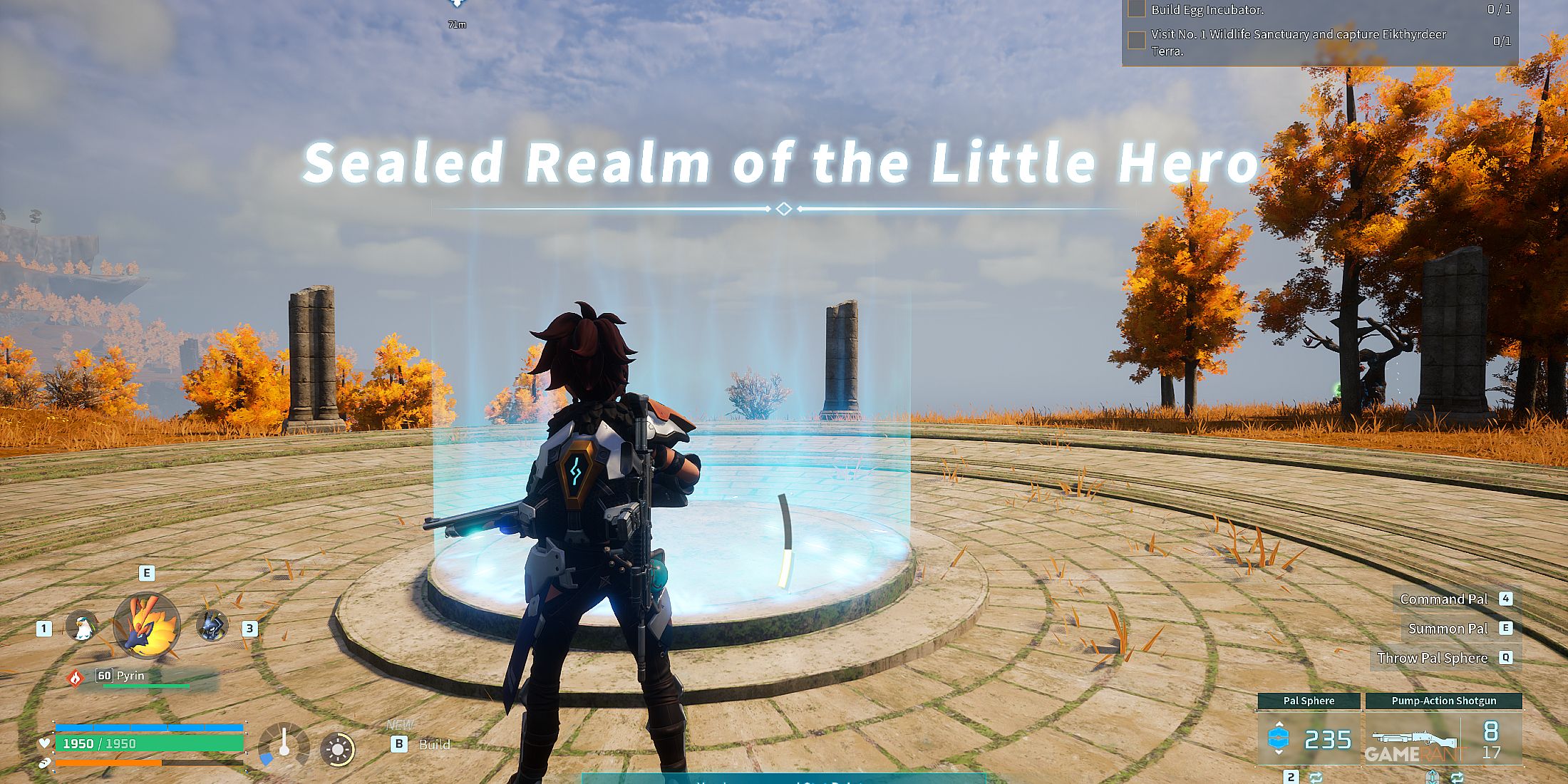 where to find the Sealed Realm of the Little Hero in Palworld 