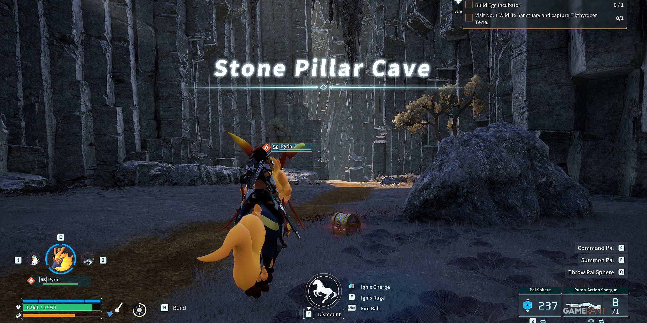 where to find the Stone Pillar Cave in Palworld 