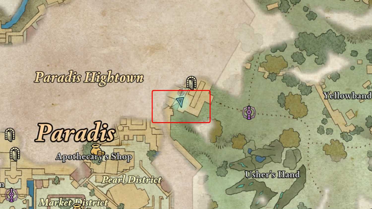 Passos para encontrar o baú