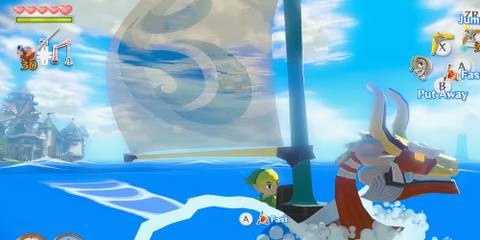 link sailing the ocean