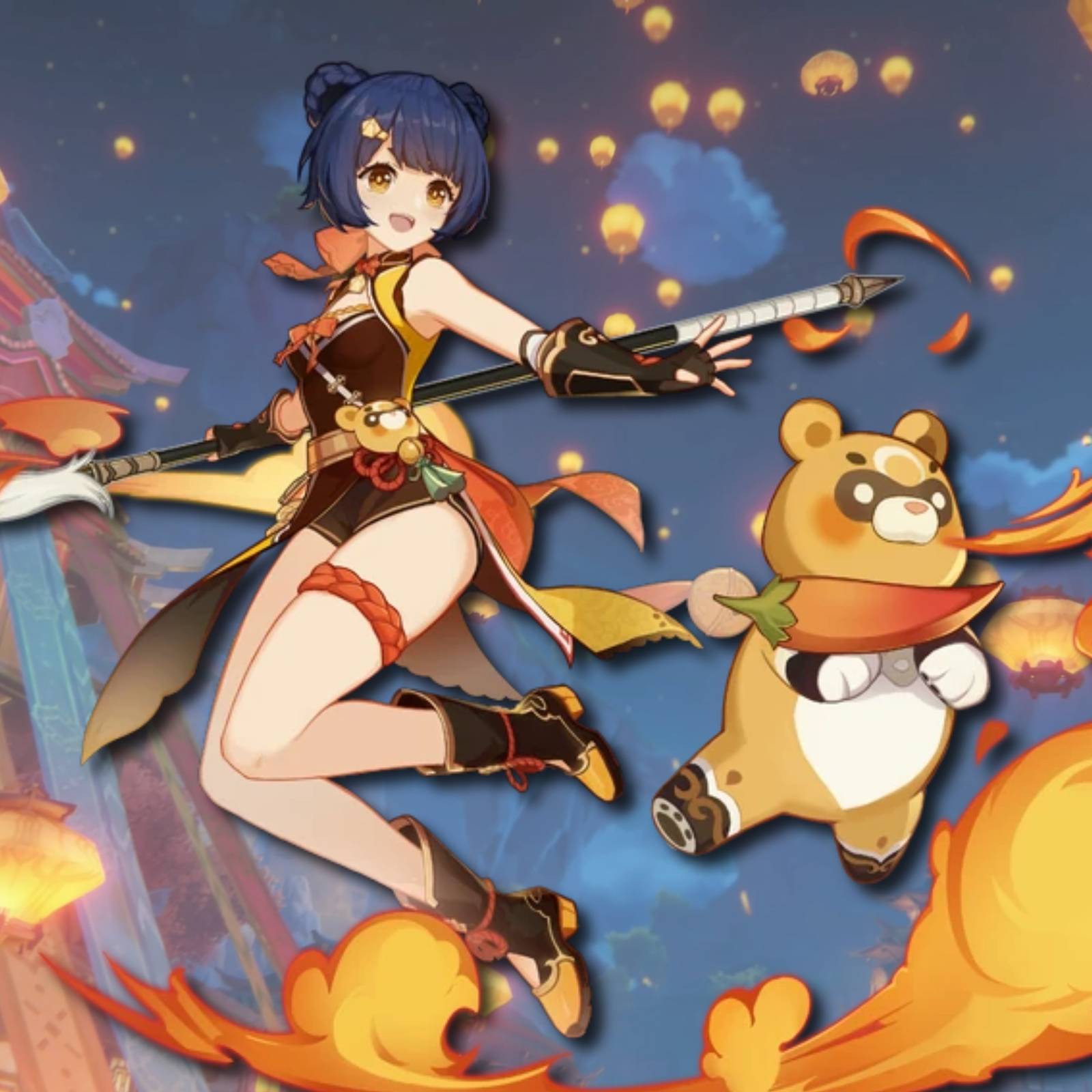 Xiangling Ascension And Talent Materials List - Genshin Impact, image size:1600x1600