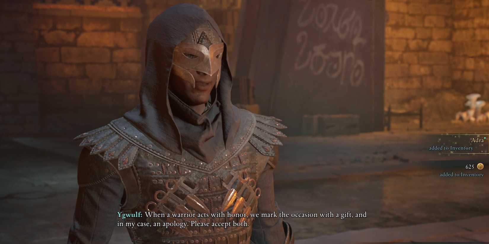 ygwulf thanking players in avowed