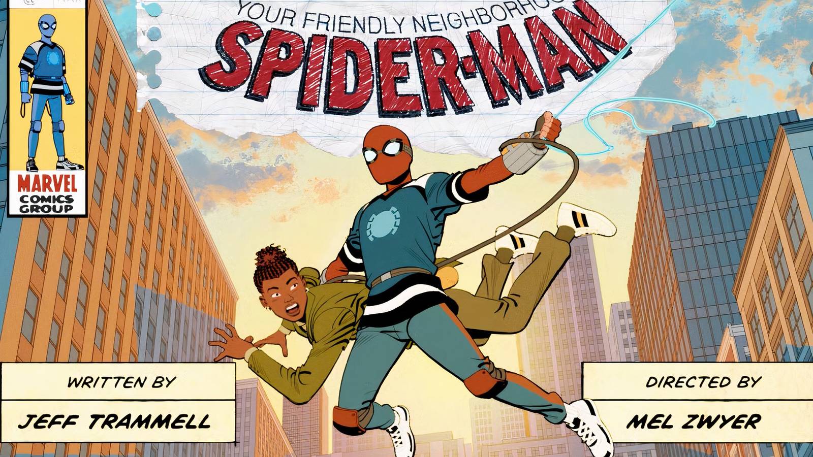 Your Friendly Neighborhood Spider-Man Title Screen featuring Spider-Man and Harry
