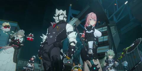 An image from Zenless Zone Zero showing the members of the Victoria Housekeeping and Section 6 factions.