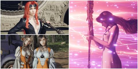 FF7 Rebirth Aerith Mods- Aerith of the Turks Tifa and Aerith as Garnet Rinoa Outfit for Aerith