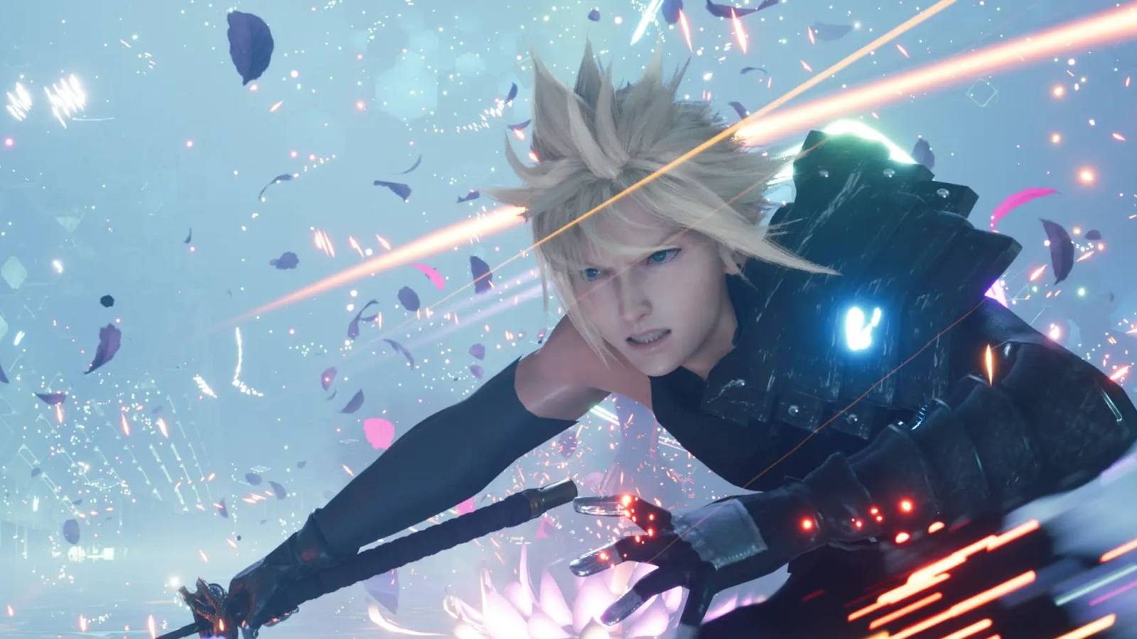 An image of Cloud in the Ever Crisis mod for Final Fantasy 7 remake