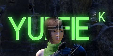 An image of Yuffie in the 4K Upscale Texture mod for Final Fantasy 7 Rebirth