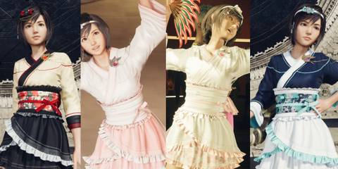 An image of Yuffie with the retexture Gold Saucer dress mod in Final Fantasy 7 Rebirth