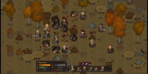 Fighting Against an Enemy Mercenary Group in Battle Brothers