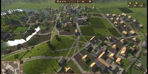 A Zoomed Out Overhead View of a Village From Ostriv